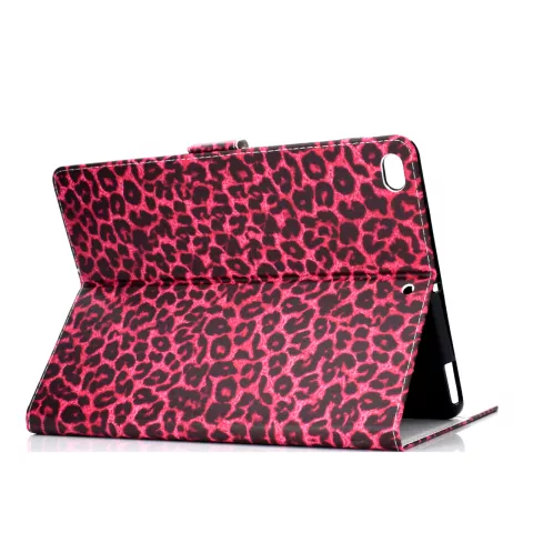 Case Brieftasche Red Leopard Print f&uuml;r iPad 10,2, iPad Pro 10.5 und iPad Air 3 10,5 Zoll - Rot Pink