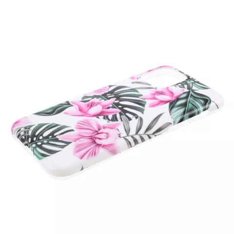 Fall Fall Blumen Bl&auml;tter Blumen Natur TPU Flexible Stossd&auml;mpfung f&uuml;r iPhone 11 - Pink