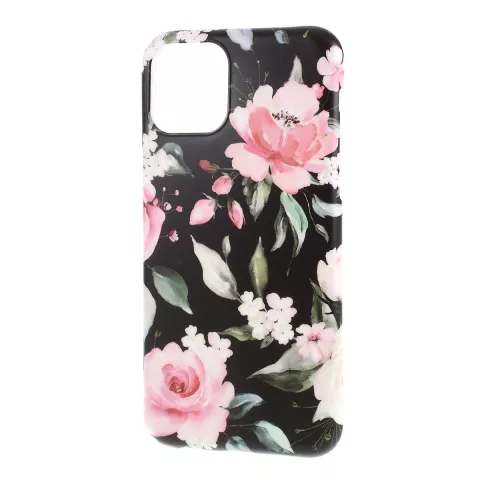 Fall Fall Blumen Bl&auml;tter Blumen Natur TPU Flexible Stossd&auml;mpfung f&uuml;r iPhone 11 - Schwarz