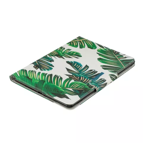 Brieftasche Brieftasche H&uuml;lle Fall Kunstleder Natur Bl&auml;tter Dschungel f&uuml;r iPad 10.2 - Gr&uuml;n