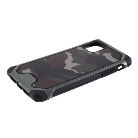 Camouflage Army Hybrid Leder TPU Polycarbonat iPhone 11 Pro Max H&uuml;llenetui - Gr&uuml;n