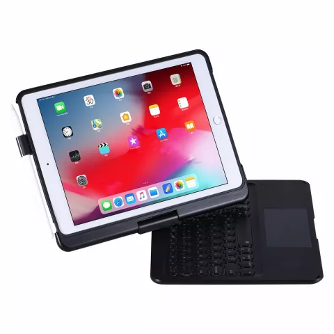 Drehbare Bluetooth-Tastaturh&uuml;lle iPad 10,2 Zoll - QWERTZ 7 Farben