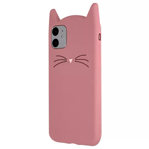 K&auml;tzchen iPhone 11 Silikonh&uuml;lle 3D - Pink Protection