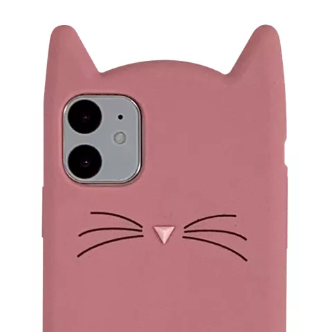 K&auml;tzchen iPhone 11 Silikonh&uuml;lle 3D - Pink Protection