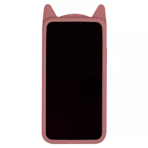 K&auml;tzchen iPhone 11 Pro Max Silikonh&uuml;lle 3D - Pink Protection