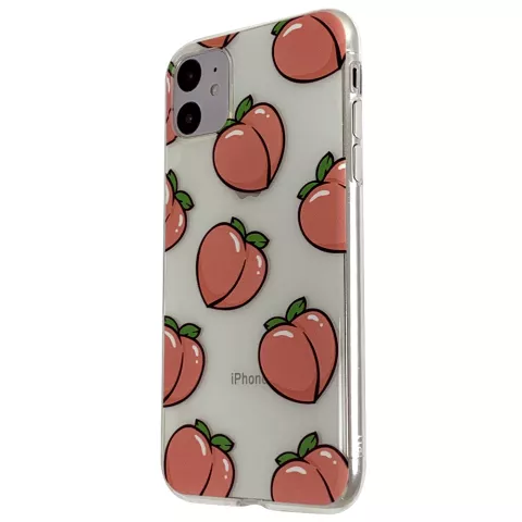 Peaches iPhone 11 TPU H&uuml;lle - Transparent Pink Flexibel