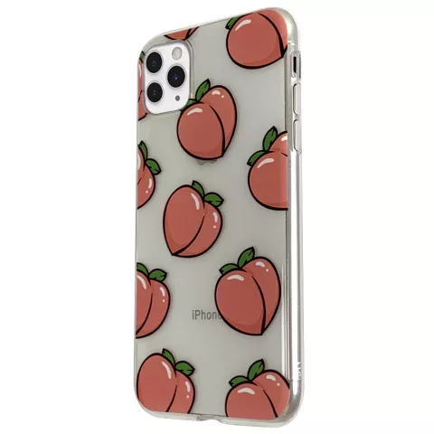 Pfirsiche iPhone 11 Pro Max TPU H&uuml;lle - Transparent Pink Flexibel