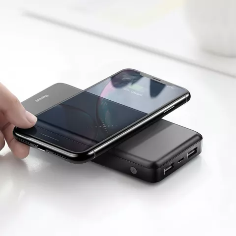 Baseus M36 10.000 mAh Powerbank mit Ladekissen mit Qi-Technologie - Metalloberfl&auml;che