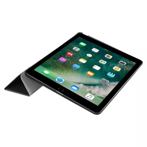 Just in Case Tri-Fold Cover mit Sleep- und Wake-Funktion Kompatibel mit iPad 9.7 2017 2018 - Dunkelblau