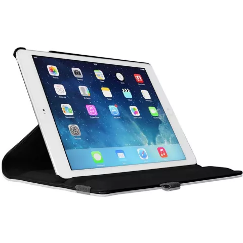 Just in Case Leder um 360 Grad drehbar Kompatibel mit iPad 9,7 Zoll 2017 2018 Cover Case - Schwarz