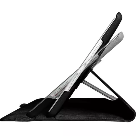 Just in Case Leder um 360 Grad drehbar Kompatibel mit iPad 9,7 Zoll 2017 2018 Cover Case - Schwarz