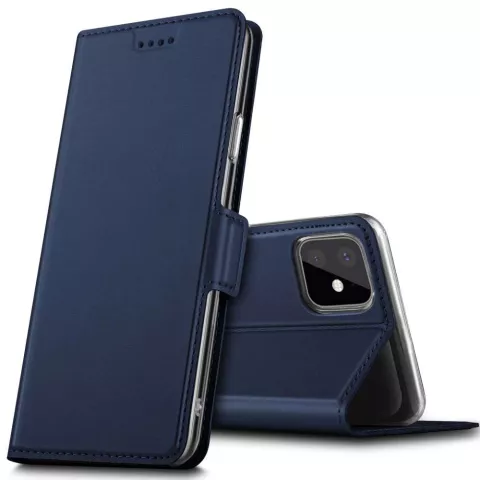 Just in Case Leder Brieftasche Brieftasche iPhone 11 Pro Max B&uuml;cherregal H&uuml;lle - Blau