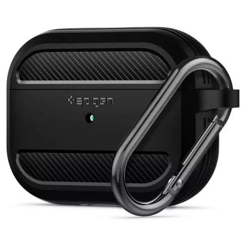 Spigen Rugged Armor Kompatibel mit AirPods Pro TPU-H&uuml;lle - schwarze Aufbewahrungsh&uuml;lle