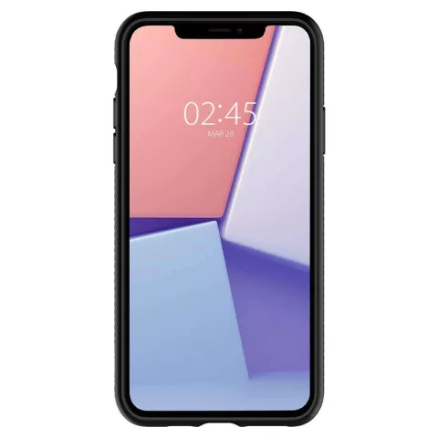 Spigen Liquid Air TPU Kompatibel mit iPhone 11 Pro Max H&uuml;lle - Schwarzes Dreieck