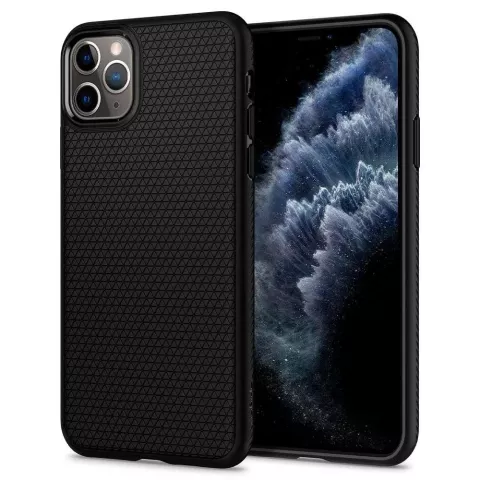 Spigen Liquid Air TPU Kompatibel mit iPhone 11 Pro H&uuml;lle - Schwarzer Schutz