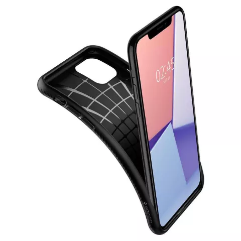 Spigen Liquid Air TPU Kompatibel mit iPhone 11 Pro H&uuml;lle - Schwarzer Schutz