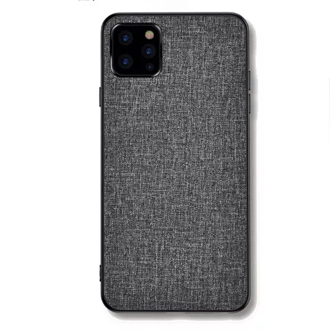 Stoff Textur Stoff und Kunststoff H&uuml;lle f&uuml;r iPhone 12 mini - grau