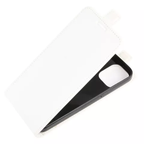Flip Case Kunstlederbezug f&uuml;r iPhone 12 mini - weiss