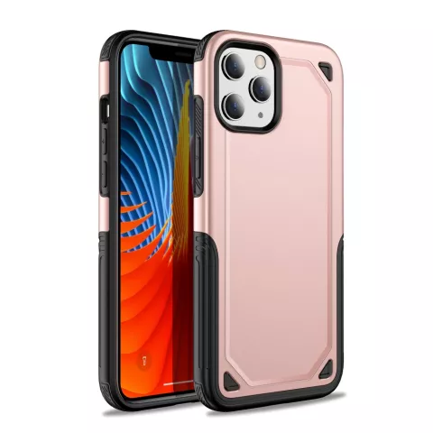 Pro Armor Kunststoff und stossd&auml;mpfende TPU-H&uuml;lle f&uuml;r iPhone 12 und iPhone 12 Pro - pink