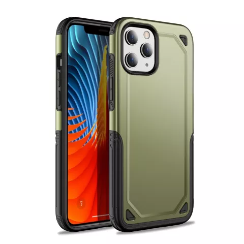 Pro Armor Kunststoff und stossd&auml;mpfende TPU-H&uuml;lle f&uuml;r iPhone 12 und iPhone 12 Pro - gr&uuml;n