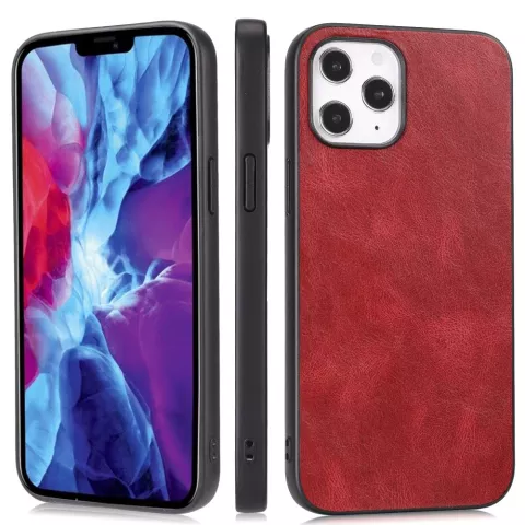 Kunstledertasche in Lederoptik f&uuml;r iPhone 12 Pro Max - rot