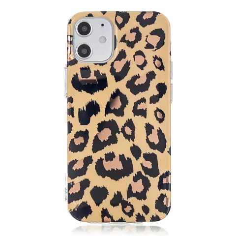 TPU Leopardenmusterh&uuml;lle f&uuml;r iPhone 12 mini - beige