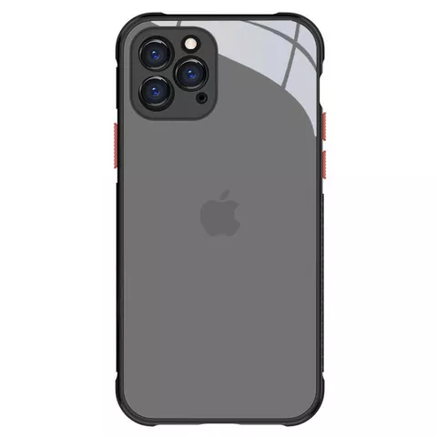 Klare Plastikh&uuml;lle f&uuml;r iPhone 12 und iPhone 12 Pro - transparent mit schwarz