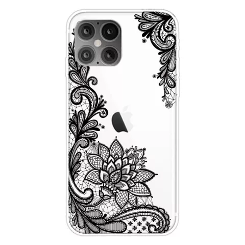 TPU Henna Blumenetui f&uuml;r iPhone 12 mini - transparent