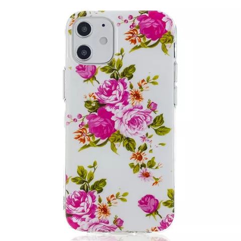 TPU Rose H&uuml;lle f&uuml;r iPhone 12 Mini - Weiss