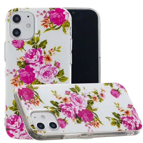 TPU Rose H&uuml;lle f&uuml;r iPhone 12 und iPhone 12 Pro - weiss