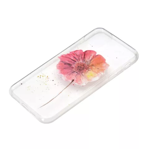 TPU Blumenetui f&uuml;r iPhone 12 und iPhone 12 Pro - transparent