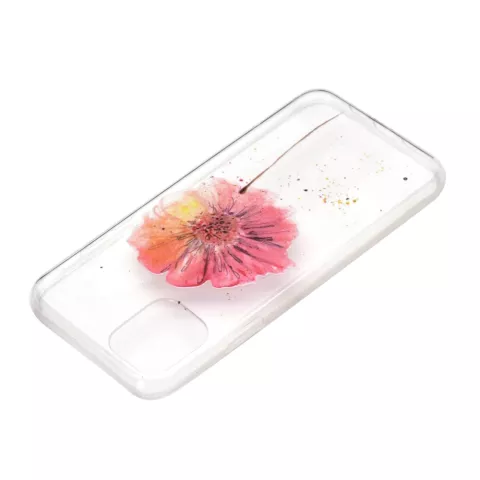 TPU Blumenetui f&uuml;r iPhone 12 und iPhone 12 Pro - transparent