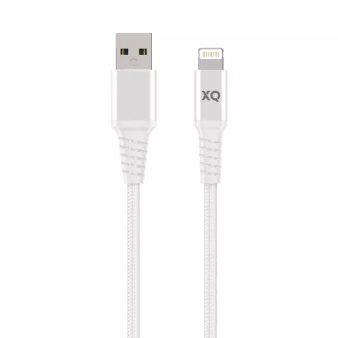 XQISIT Extra Strong Woven Lightning zu USB-A-Kabel - Wei&szlig; 200 cm Charge Synchronize