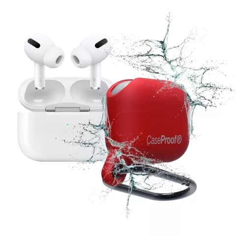 CaseProof wasserfeste H&uuml;lle Kompatibel mit AirPods Pro - Rot 1 Meter