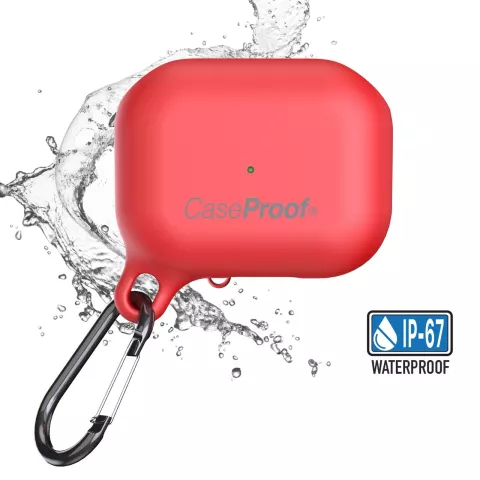 CaseProof wasserfeste H&uuml;lle Kompatibel mit AirPods Pro - Rot 1 Meter