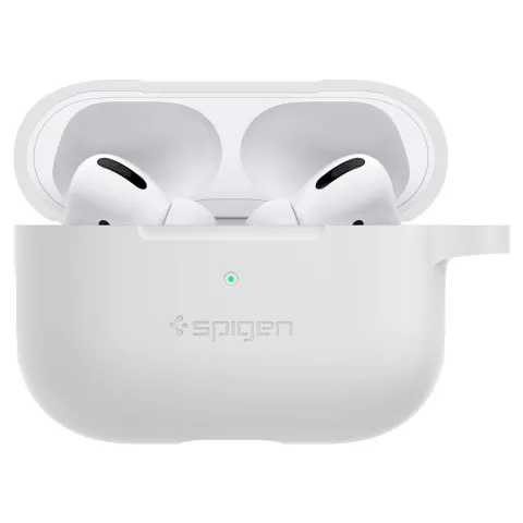 Spigen Silikonh&uuml;lle Kompatibel mit AirPods Pro - Weisser Karabiner