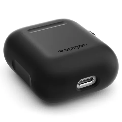 Spigen Silikonh&uuml;lle Kompatibel mit AirPods - Schwarzer Karabiner