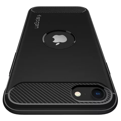 Spigen Rugged Armor Air Cushion Technology H&uuml;lle Kompatibel mit iPhone 7, 8 und iPhone SE 2020 SE 2022 - Schwarz