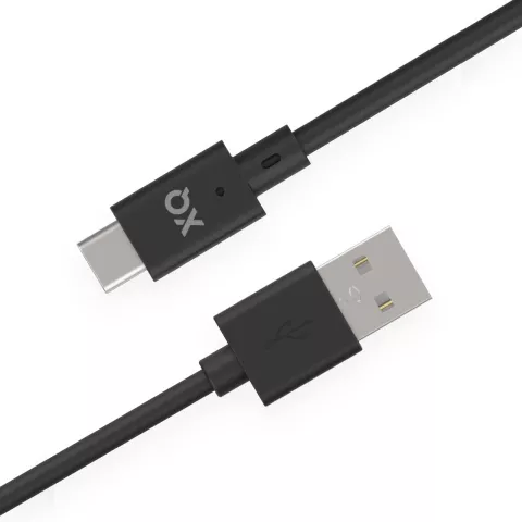 XQISIT USB-C 2.0 zu USB-A Ladekabel - Schwarz 150cm