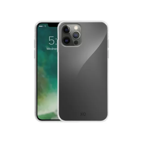 Xqisit Flex Case Anti Bac Kunststoffh&uuml;lle Kompatibel mit iPhone 12 Pro Max - Transparent