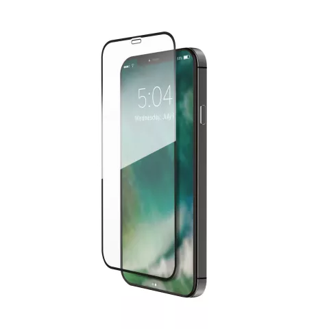 Xqisit Tough Glass E2E Glasschutz Kompatibel mit iPhone 12 Pro Max Black Edge - Schutz 9H H&auml;rte