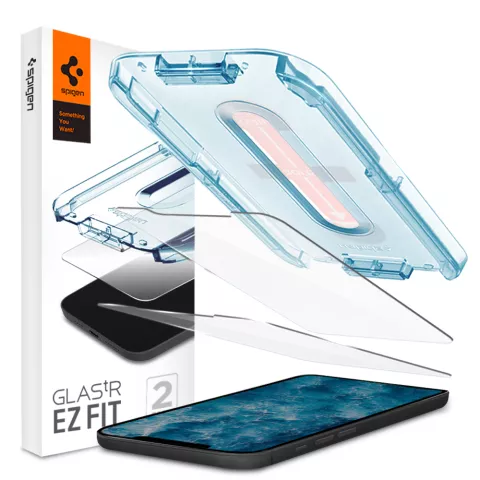Spigen Glasschutz Kompatibel mit iPhone 12 und 12 Pro 2 St&uuml;ck - 9H H&auml;rte
