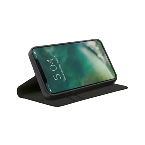 Xqisit Eco Wallet Selection biologisch abbaubare H&uuml;lle f&uuml;r iPhone 12 und iPhone 12 Pro - schwarz