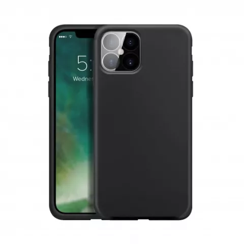 Xqisit Silikonh&uuml;lle Anti Bac Silikonh&uuml;lle Kompatibel mit iPhone 12 Pro Max - Schwarz