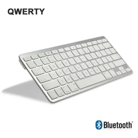 Weisse Bluetooth-Tastatur drahtlose QWERTZ-Tastatur