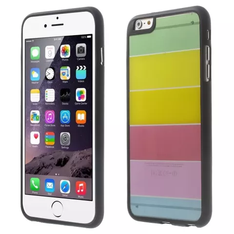 Transparente farbige iPhone 6 Plus iPhone 6s Plus H&uuml;lle Regenbogenstreifen