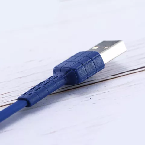 Remax Armor Flaches USB-A-auf-USB-C-Kabel-Ladeger&auml;t Schnellladekabel - Blau