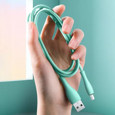 Joyroom-Ladekabel USB-A auf Micro-USB-Ladekabel Schnellladung - Mintgr&uuml;n