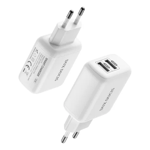 Dux Ducis Ladeger&auml;t 2 USB-A Adapter PowerIQ Netzteil - Weiss