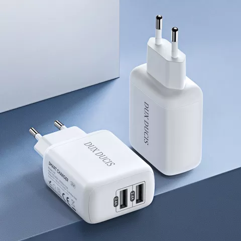 Dux Ducis Ladeger&auml;t 2 USB-A Adapter PowerIQ Netzteil - Weiss